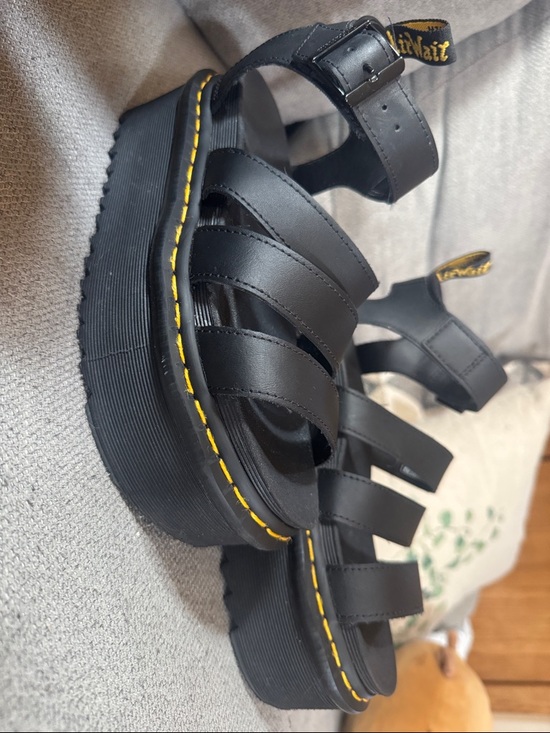 Dr. Martens Shoes - Dr. Martens Black Platform Strappy Sandals